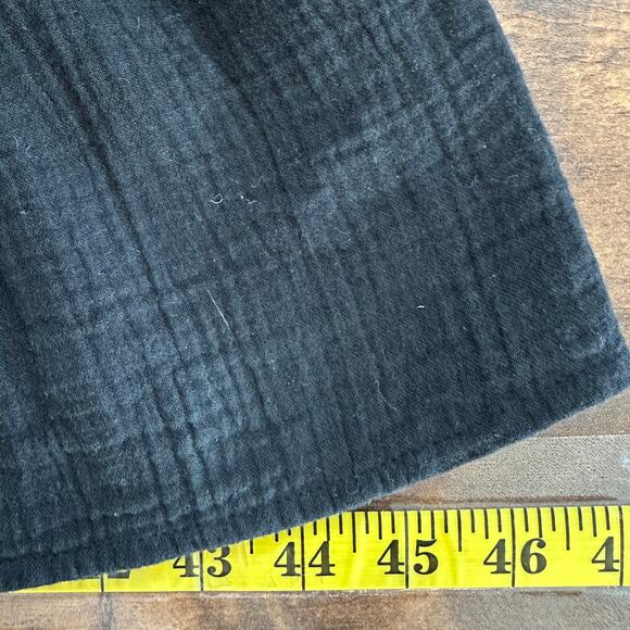 Maurices Tiered Dress XL Black Cotton Double Gauze Coastal Boho Cottage $45 - Picture 7 of 10